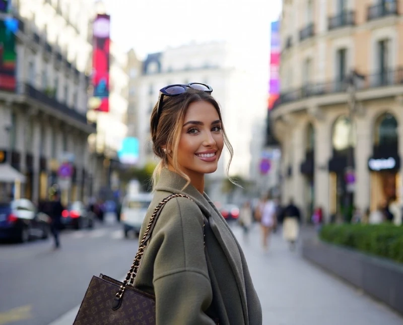 Madrid escort model smiling